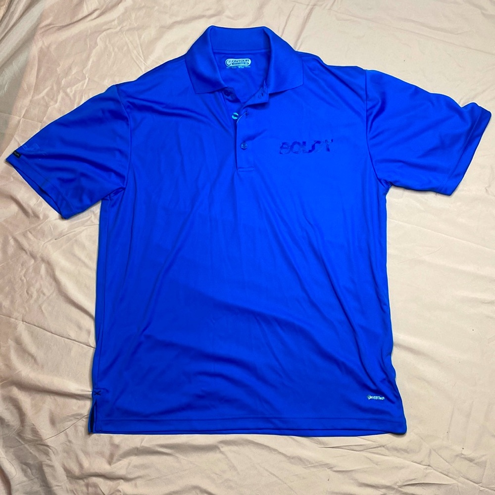 boldt ontour webtech blue polo shirt